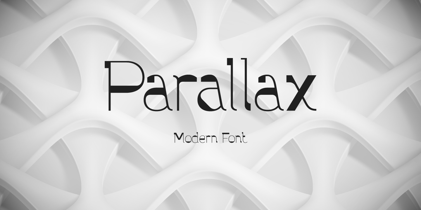 Ejemplo de fuente Parallax Regular
